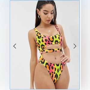 ASOS high leg swimsuit size 2